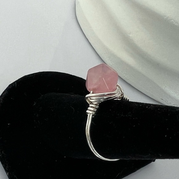 ARTISAN Rose Quartz 925 Silver Ring - Picture 15 of 15